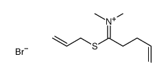 dimethyl(1-prop-2-enylsulfanylpent-4-enylidene)azanium,bromide结构式