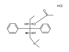 Lg-threo-4-acetoxy-1-dimethylamino-2-methyl-3,3-diphenyl-hexane, hydrochloride Structure