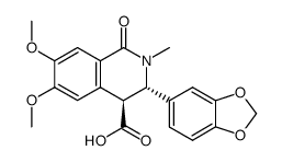 3t-benzo[1,3]dioxol-5-yl-6,7-dimethoxy-2-methyl-1-oxo-1,2,3,4-tetrahydro-isoquinoline-4r-carboxylic acid Structure