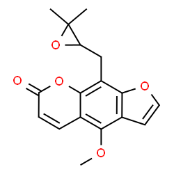 9-[(3,3-Dimethyloxiran-2-yl)methyl]-4-methoxy-7H-furo[3,2-g][1]benzopyran-7-one Structure