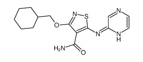 3-(cyclohexylmethoxy)-5-(pyrazin-2-ylamino)-1,2-thiazole-4-carboxamide Structure