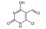 6-chloro-2,4-dioxo-1H-pyrimidine-5-carbaldehyde Structure