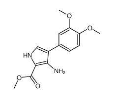 methyl 3-amino-4-(3,4-dimethoxyphenyl)-1H-pyrrole-2-carboxylate结构式