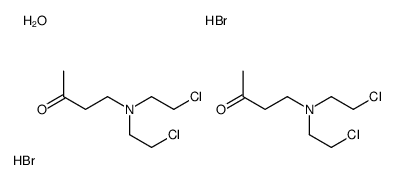 4-[bis(2-chloroethyl)amino]butan-2-one,hydrate,dihydrobromide结构式