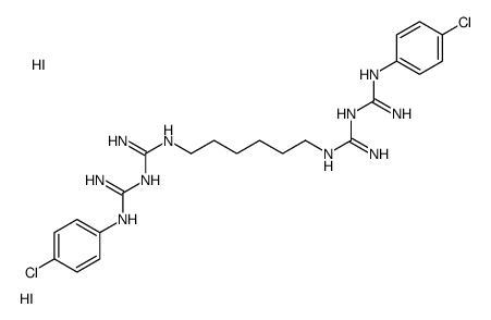 (1E)-2-[6-[[amino-[(E)-[amino-(4-chloroanilino)methylidene]amino]methylidene]amino]hexyl]-1-[amino-(4-chloroanilino)methylidene]guanidine,dihydroiodide结构式