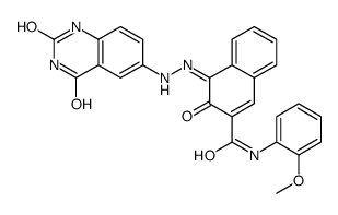 (4Z)-4-[(2,4-dioxo-1H-quinazolin-6-yl)hydrazinylidene]-N-(2-methoxyphenyl)-3-oxonaphthalene-2-carboxamide结构式