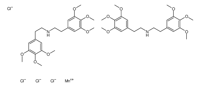 tetrachloromanganese,2-(3,4,5-trimethoxyphenyl)-N-[2-(3,4,5-trimethoxyphenyl)ethyl]ethanamine结构式