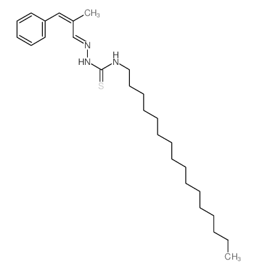 Hydrazinecarbothioamide,N-hexadecyl-2-(2-methyl-3-phenyl-2-propen-1-ylidene)- structure