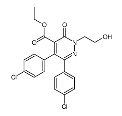 ethyl 5,6-bis(4-chlorophenyl)-2-(2-hydroxyethyl)-3-oxo-2,3-dihydropyridazine-4-carboxylate Structure