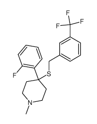 4-(2-fluorophenyl)-1-methyl-4-((3-(trifluoromethyl)benzyl)thio)piperidine Structure