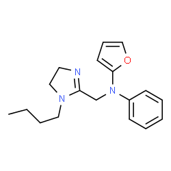 1H-Imidazole-2-methanamine,1-butyl-N-2-furanyl-4,5-dihydro-N-phenyl- Structure