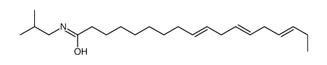 N-(2-methylpropyl)octadeca-9,12,15-trienamide结构式