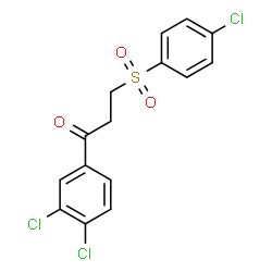 3-[(4-Chlorophenyl)sulfonyl]-1-(3,4-dichlorophenyl)-1-propanone结构式