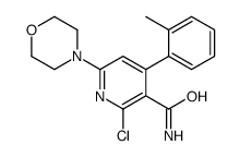 2-chloro-4-(2-methylphenyl)-6-morpholin-4-ylpyridine-3-carboxamide结构式