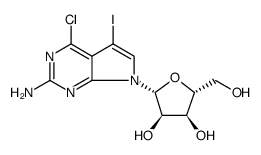 4-CHLORO-5-IODO-7-SS-D-RIBOFURANOSYL-7H-PYRROLO[2,3-D]PYRIMIDIN-2-AMINE picture