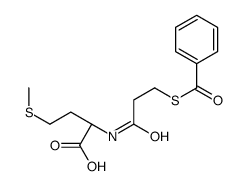 (2S)-2-(3-benzoylsulfanylpropanoylamino)-4-methylsulfanylbutanoic acid结构式