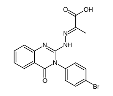 2-{[3-(4-Bromo-phenyl)-4-oxo-3,4-dihydro-quinazolin-2-yl]-hydrazono}-propionic acid Structure