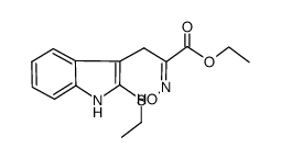 Ethyl α-(hydroxyimino)-β-<2-(ethylthio)indol-3-yl>-propanoate结构式