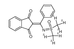 2-(((bis(methyl-d3)(oxo)-l6-sulfanylidene)amino)(phenyl)methylene)-1H-indene-1,3(2H)-dione结构式