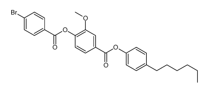 (4-hexylphenyl) 4-(4-bromobenzoyl)oxy-3-methoxybenzoate结构式