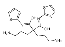 2,2-bis(3-aminopropyl)-N,N'-bis(1,3-thiazol-2-yl)propanediamide Structure