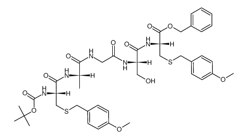 Boc-Cys(MBzl)-Ala-Gly-Ser-Cys(MBzl)-OBzl Structure