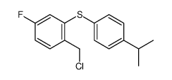 1-(chloromethyl)-4-fluoro-2-(4-propan-2-ylphenyl)sulfanylbenzene结构式