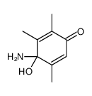 4-amino-4-hydroxy-2,3,5-trimethylcyclohexa-2,5-dien-1-one结构式