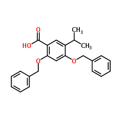 2,4-Bis(benzyloxy)-5-isopropylbenzoic acid Structure