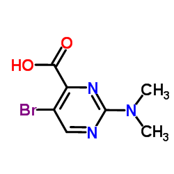 5-Bromo-2-(dimethylamino)-4-pyrimidinecarboxylic acid结构式