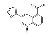 (E)-2-(2-(FURAN-2-YL)VINYL)-3-NITROBENZOIC ACID Structure