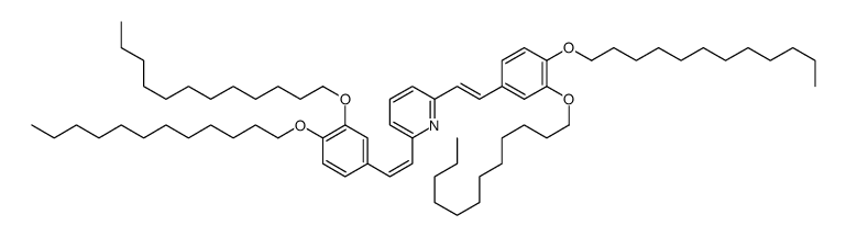 2,6-bis[2-(3,4-didodecoxyphenyl)ethenyl]pyridine Structure