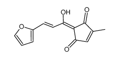 2-[(E)-3-(furan-2-yl)-1-hydroxyallylidene]-4-methylcyclopent-4-ene-1,3-dione Structure