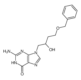 9-(4-(benzyloxy)-2-hydroxybutyl)guanine结构式