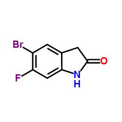 5-Bromo-6-fluoro-1,3-dihydro-2H-indol-2-one Structure