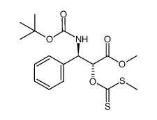 tert-butyl (1R,2R)-2-methoxycarbonyl-2-{[(methylthio)carbonylthioxyl]oxy}-1-phenylethylcarbamate结构式