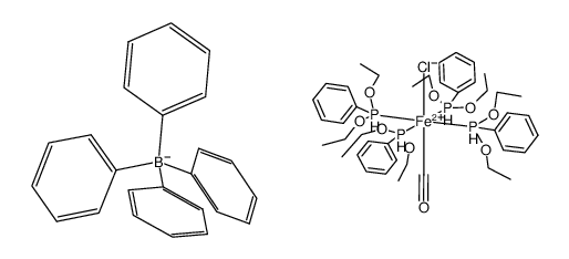 [Fe(Cl)(CO)(P(OEt)2Ph)4]BPh4 Structure