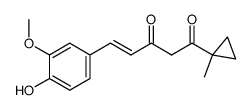 (E)-5-(4-hydroxy-3-methoxyphenyl)-1-(1-methylcyclopropyl)-pent-4-ene-1,3-dione结构式