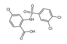 4-chloro-2-(3,4-dichlorobenzenesulfonylamino)-benzoic acid结构式