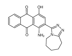 1-amino-4-hydroxy-2-(6,7,8,9-tetrahydro-5H-[1,2,4]triazolo[4,3-a]azepin-3-yl)-anthraquinone Structure