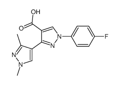 1-(4-Fluorophenyl)-1',3'-dimethyl-1H,1'H-3,4'-bipyrazole-4-carboxylic acid Structure