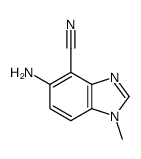 1H-Benzimidazole-4-carbonitrile,5-amino-1-methyl-(9CI) structure