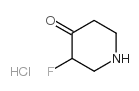 3-氟-4-哌啶酮盐酸盐结构式