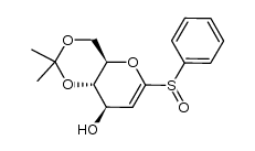 1,5-anhydro-4,6-O-isopropylidene-1-(phenylsulfinyl)-2-deoxy-D-arabino-hex-1-enitol结构式