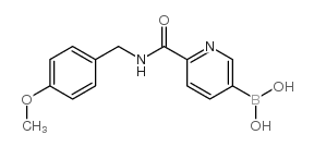 (6-((4-Methoxybenzyl)carbamoyl)pyridin-3-yl)boronic acid Structure