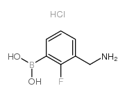 (3-(Aminomethyl)-2-fluorophenyl)boronic acid hydrochloride Structure