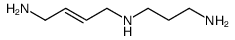 N'-(3-aminopropyl)but-2-ene-1,4-diamine结构式