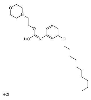 2-morpholin-4-ylethyl N-(3-decoxyphenyl)carbamate,hydrochloride结构式