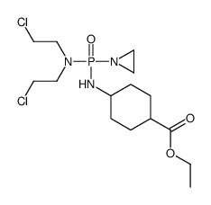 ethyl 4-[[aziridin-1-yl-[bis(2-chloroethyl)amino]phosphoryl]amino]cyclohexane-1-carboxylate Structure