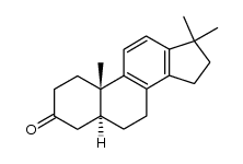 17,17-Dimethyl-18-nor-5α-androstane-8,11,13-trien-3-one结构式